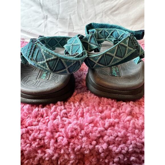 J-Sport By Jambu Womens Sandals 7 Teal/ Turquoise Slingback Geometric - Picture 7 of 11